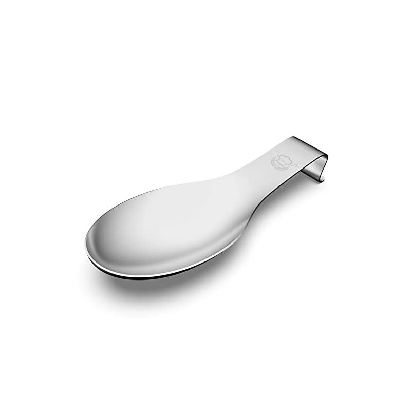 Stainless Steel Spoon Rest Set of 2,  Large patula Ladle Holder, Spoon Rest Holder, Dishwasher Safe
