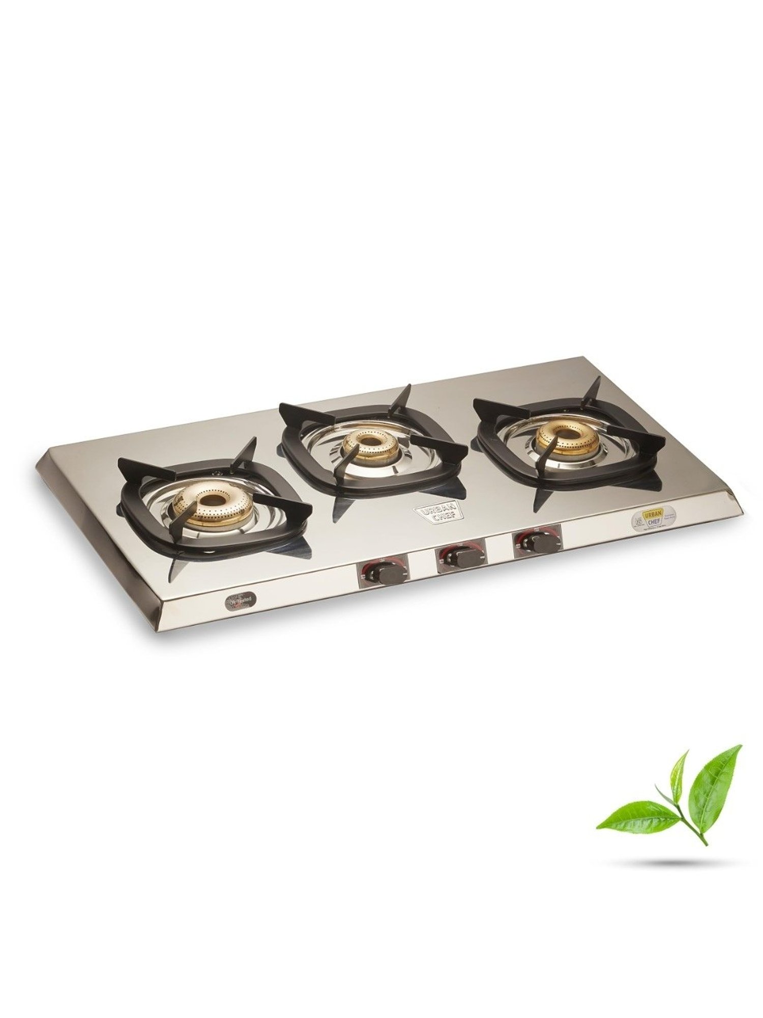 Urban Chef Gas Stove with 3 Burners ( Silver )