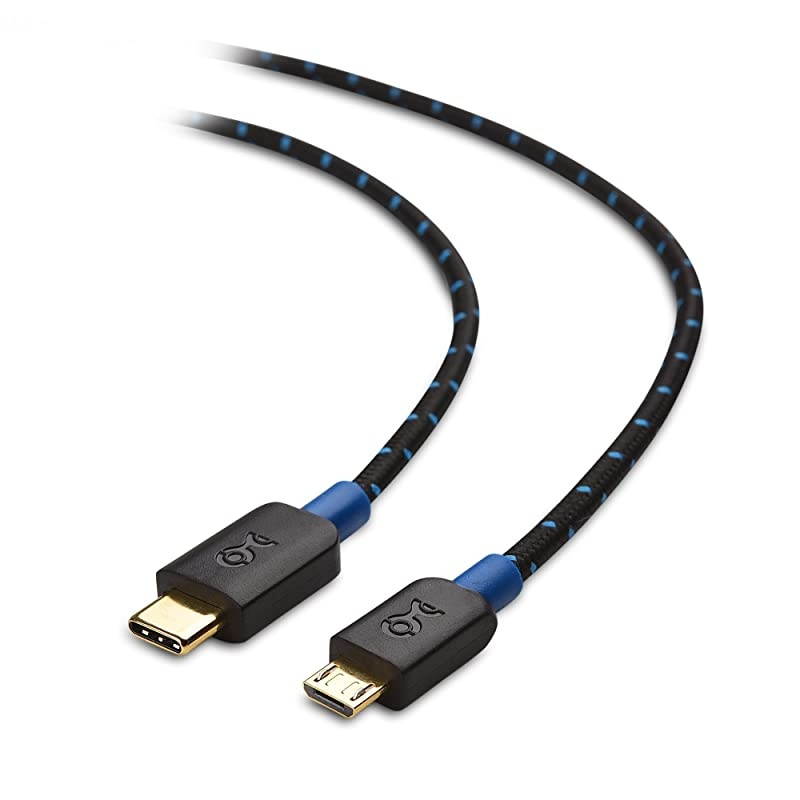 USB C to Micro USB Micro USB to USBC with Braided Jacket 66 Feet in Black