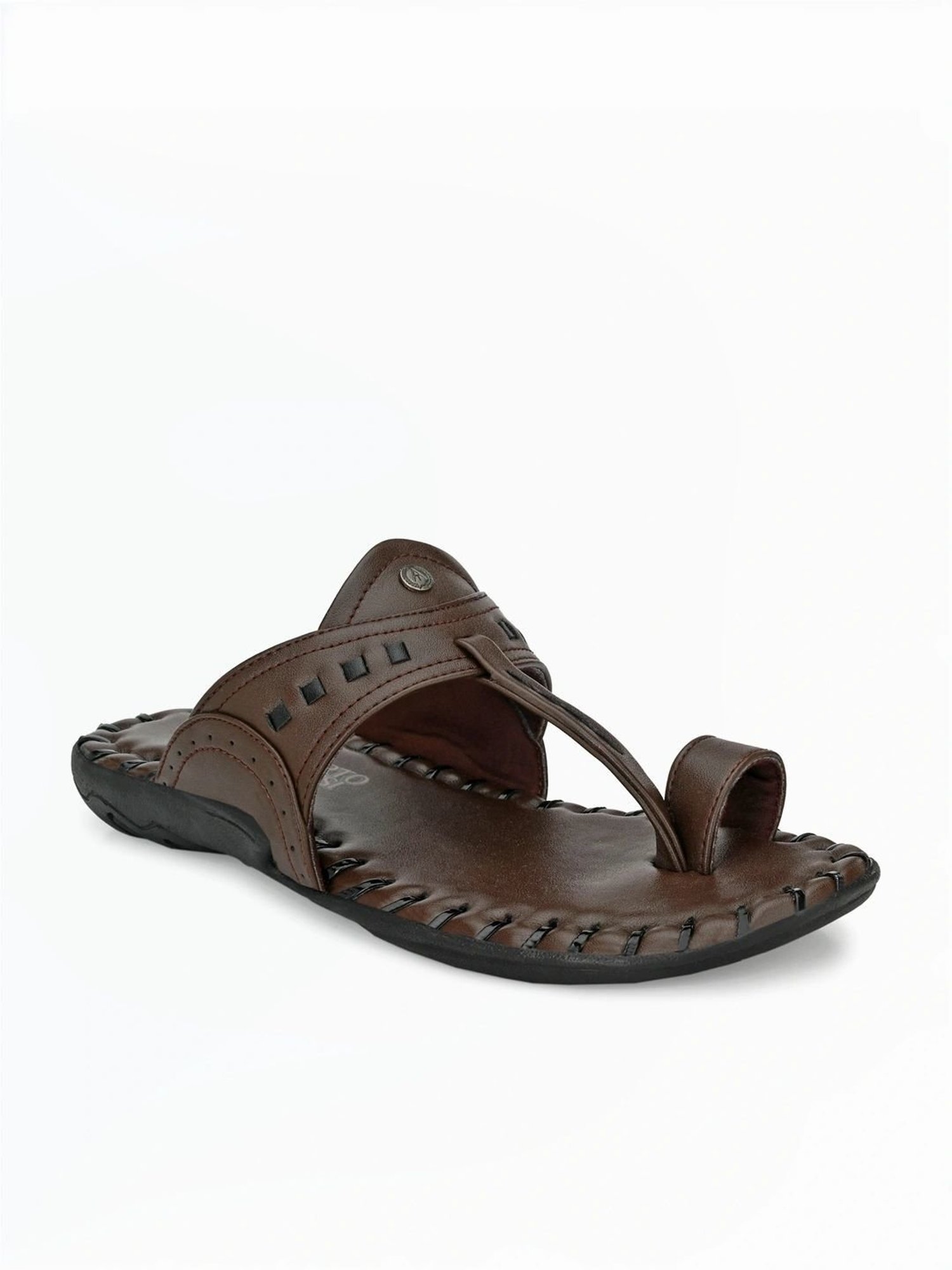 Alberto Torresi Men's Markoripo Dark Brown Toe Ring Sandals