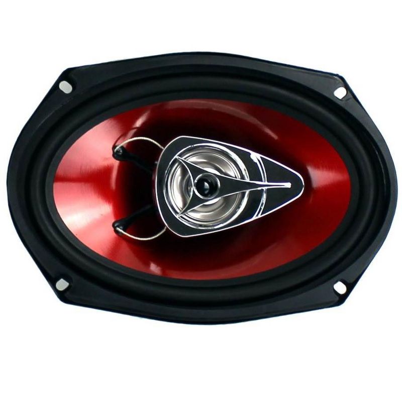 2) Boss CH6920 6"x9" 2-Way 350W Car Speakers + 2) QTW6X9 Angled 6x9" Speaker Box