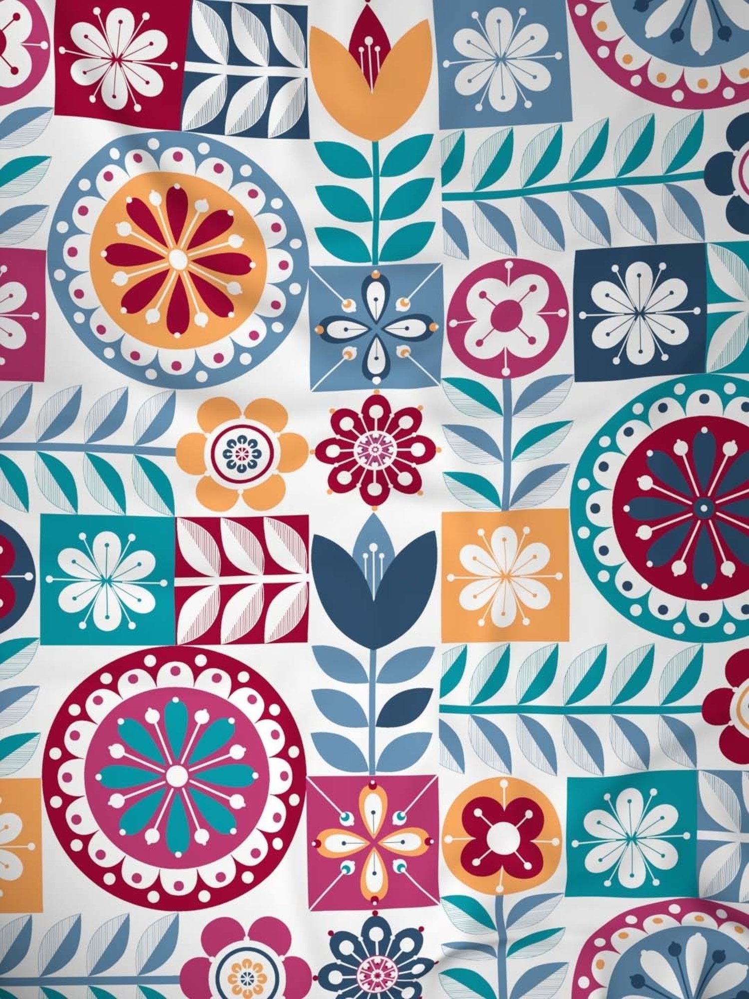 House This Juniper Blue Cotton 600 TC Double Size Bedsheet With Pillow Covers