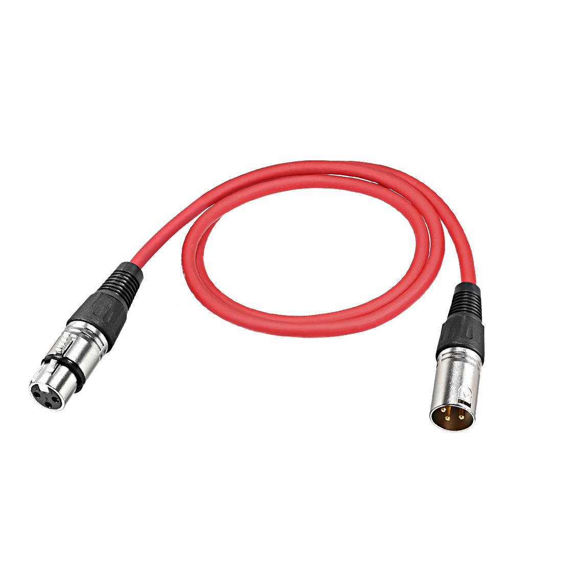 XLR Male to XLR Female Cable Line for Microphone Video Camera Sound Card Mixer Silver Tone XLR Red Line 1M 3.2ft