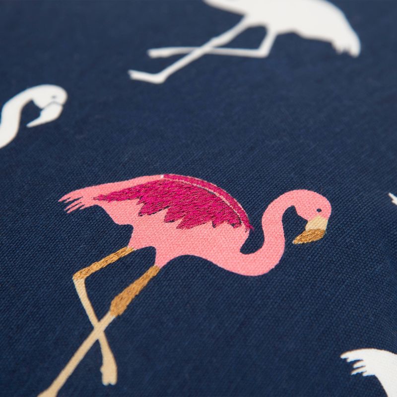 Flamingos Poly Filled Pillow Navy - Rizzy Home