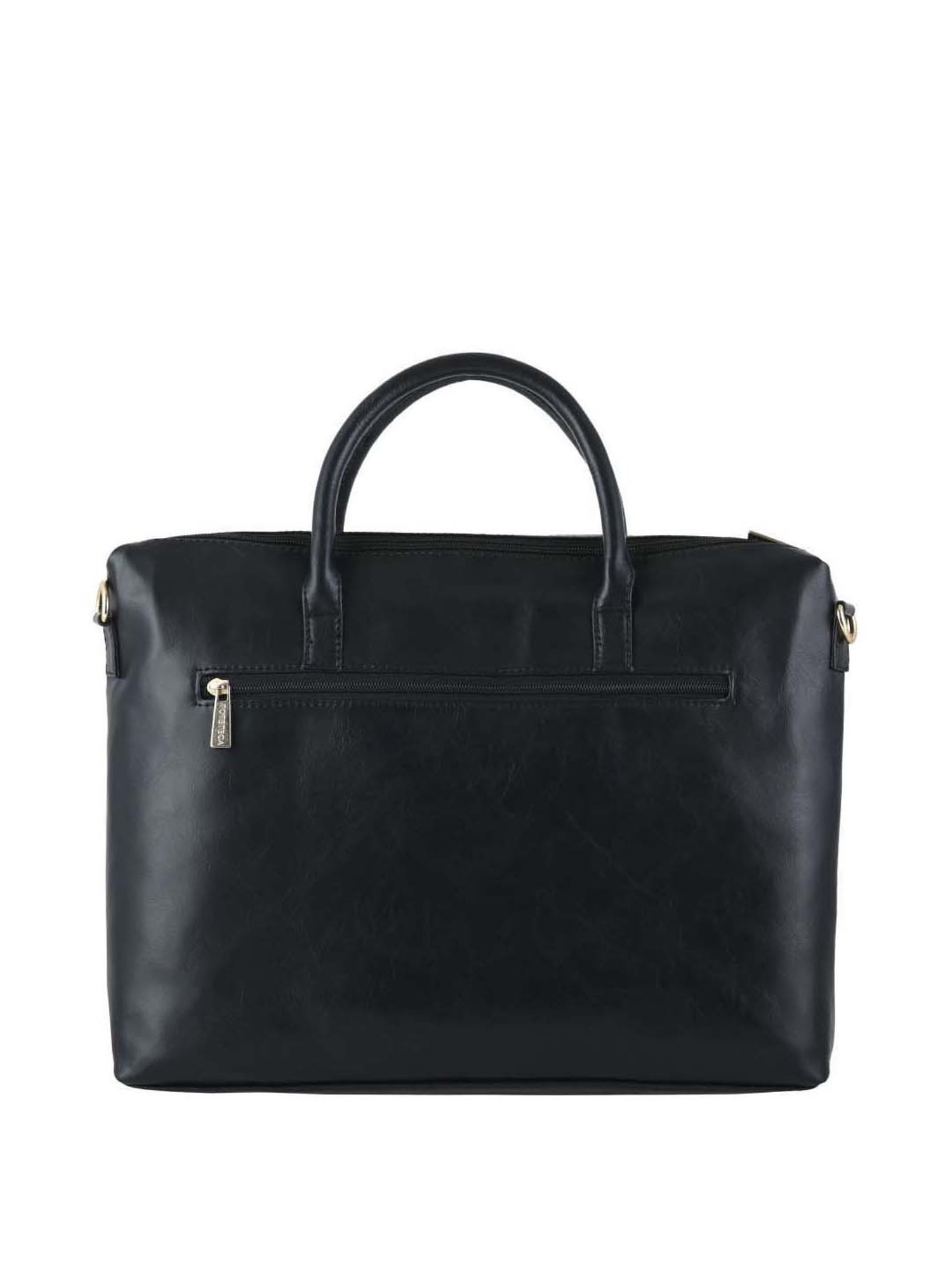 Baggit Brown PVC Solid Laptop Messenger Bag