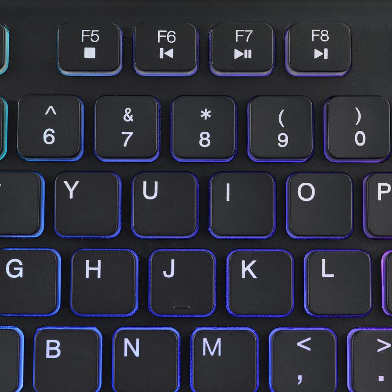 Adesso Tru-Form Media 1500 - Wireless Ergonomic Keyboard and Laser Mouse - USB Wireless RF Keyboard - 105 Key - English (US) - Black