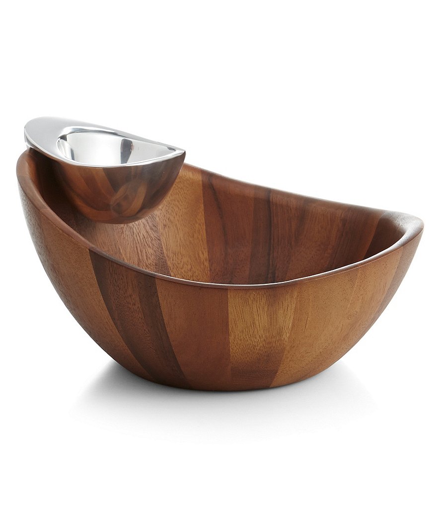 Nambe Harmony Chip & Dip Bowl
