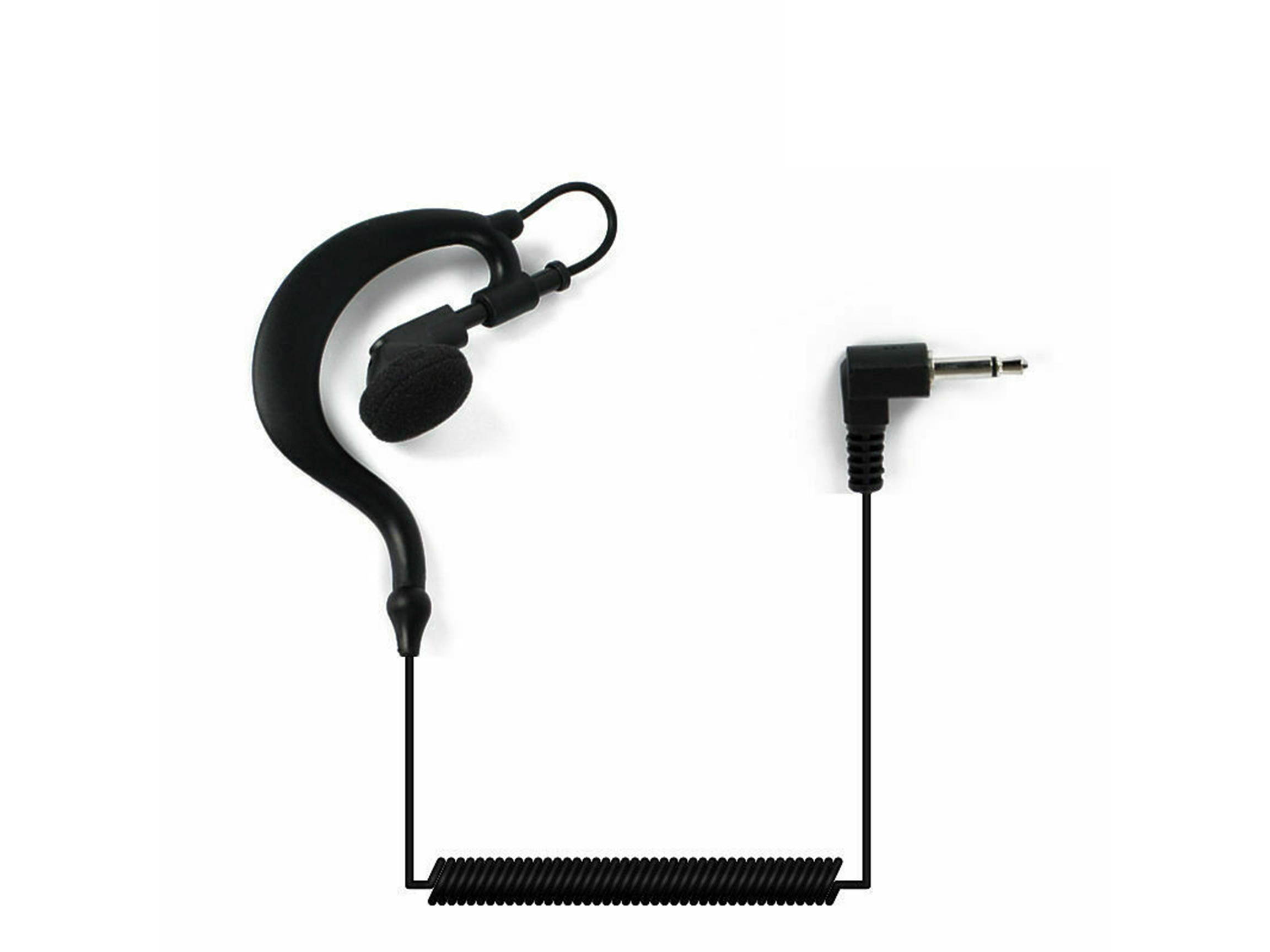 HYS 2PCS Police 3.5mm Earpiece G Shape for Motorola Kenwood Radio KMC-45 KMC-25 KMC-26 Receive only