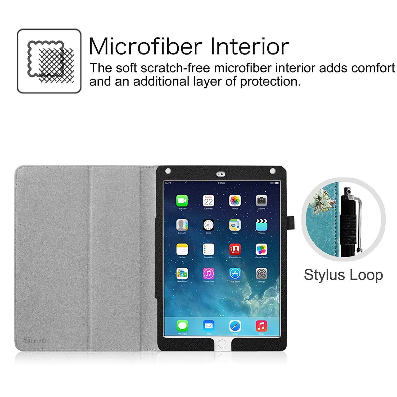 Fintie iPad Air 2 Case - Premium Vegan Leather Slim Fit Folio Case Smart Stand Protective Cover Auto Sleep/Wake Feature for Apple iPad Air 2, Blossom