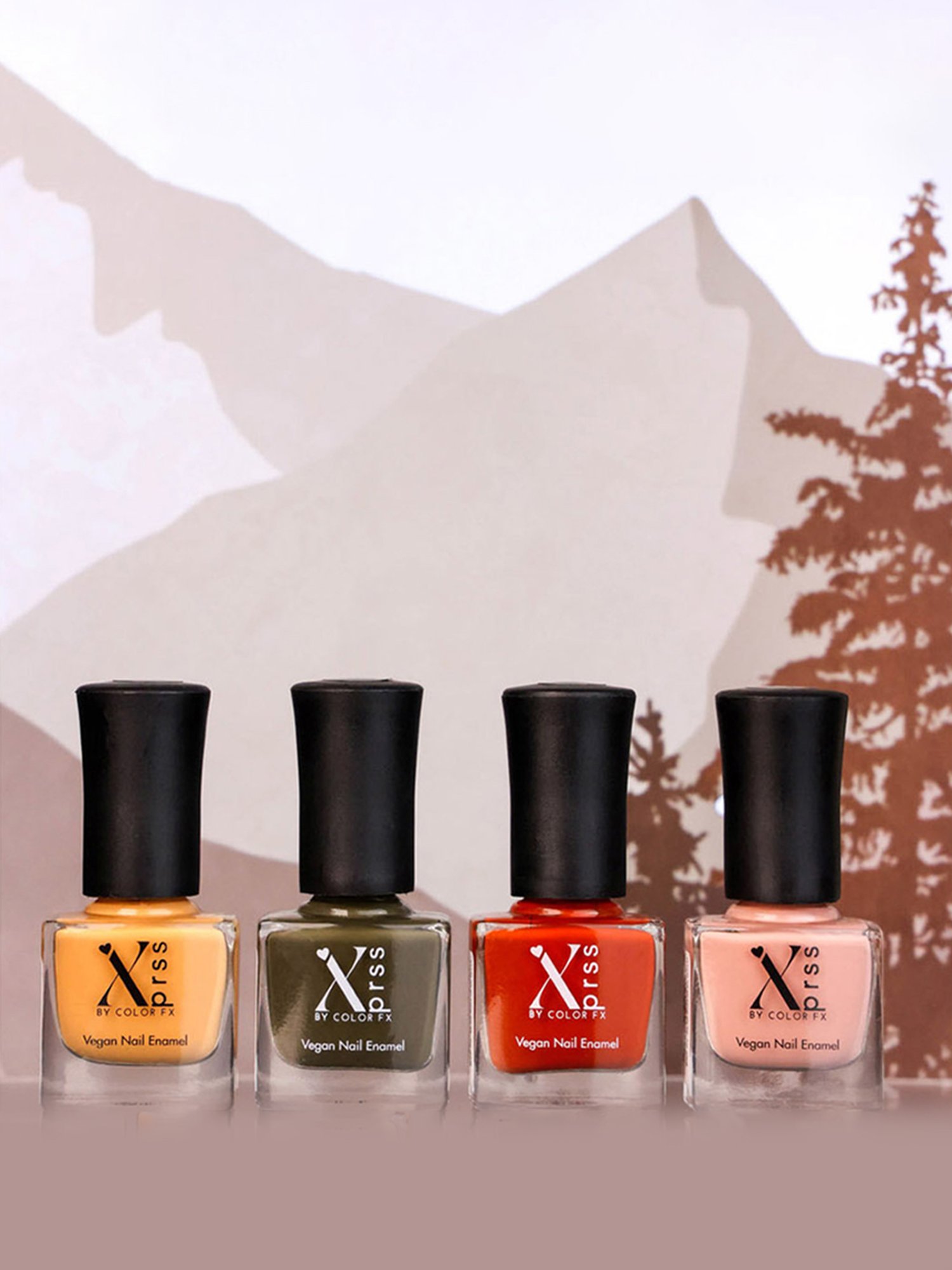 Color Fx Xprss Nail Enamels Combo - Pack of 4