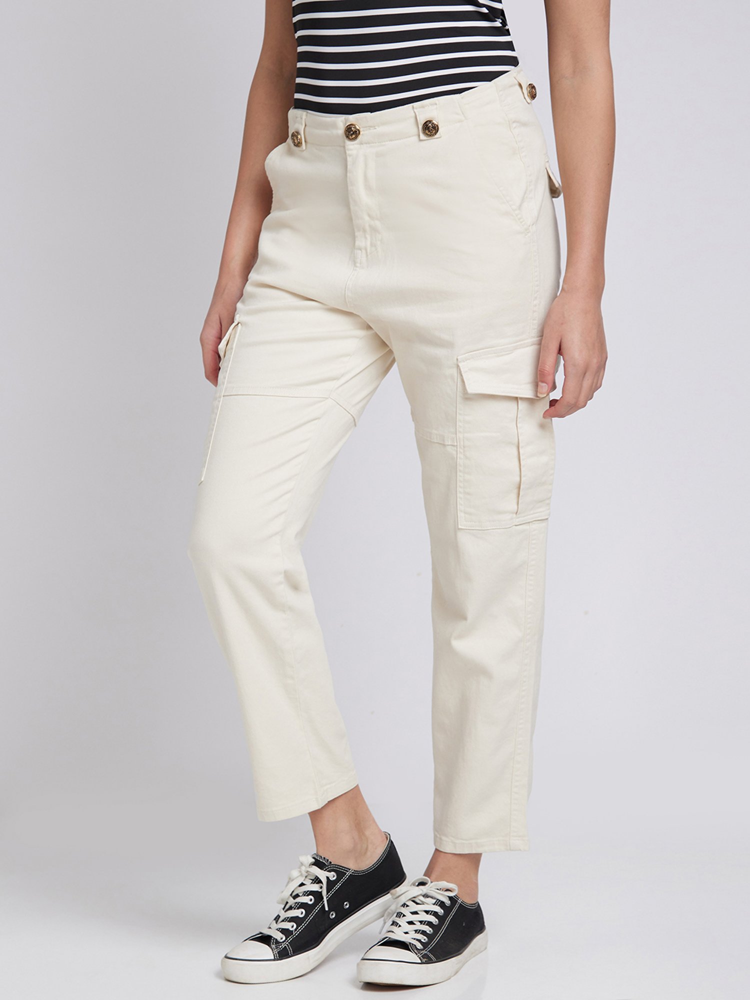 KENDALL + KYLIE Black Mid Rise Bootcut Pants