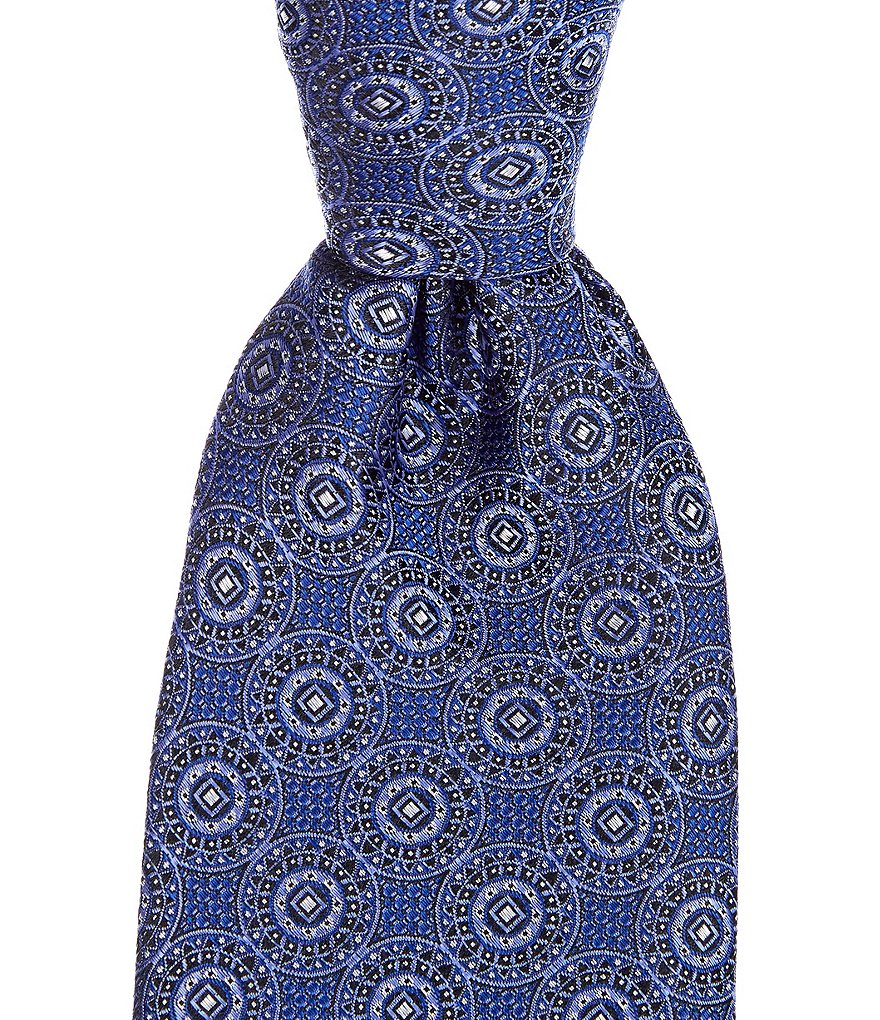 Cremieux Madera Medallion Traditional 3 1/4#double; Silk Tie