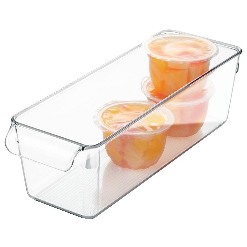 iDESIGN 4pk Linus Pullz Storage Organizer Bin Clear