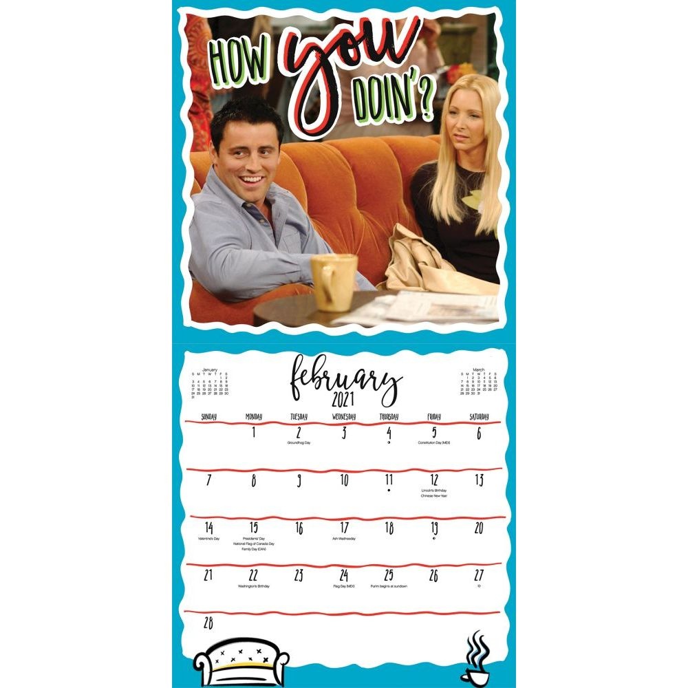 Trends International,  Friends 2021 Exclusive Wall Calendar wPoster 2021