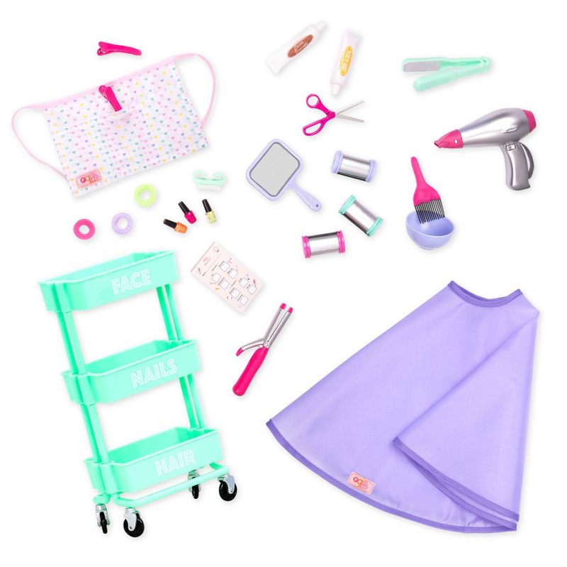 Our Generation Phoebe & Berry Nice Salon Bundle 18" Fashion Doll with Hair Play Set