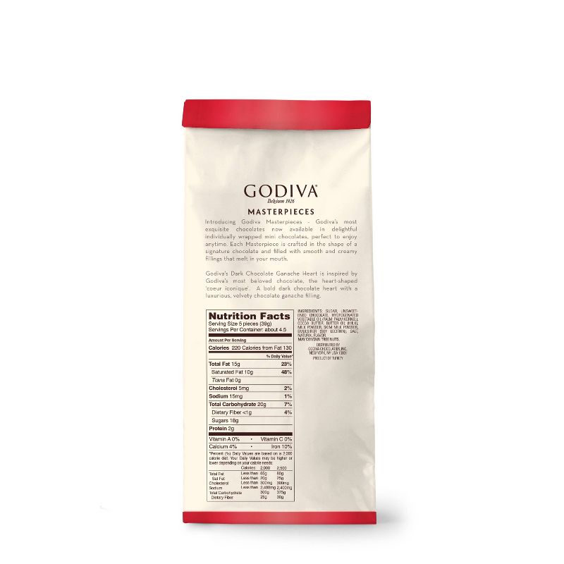 Godiva Masterpiece Holiday Dark Chocolate Ganache Heart - 5.3oz