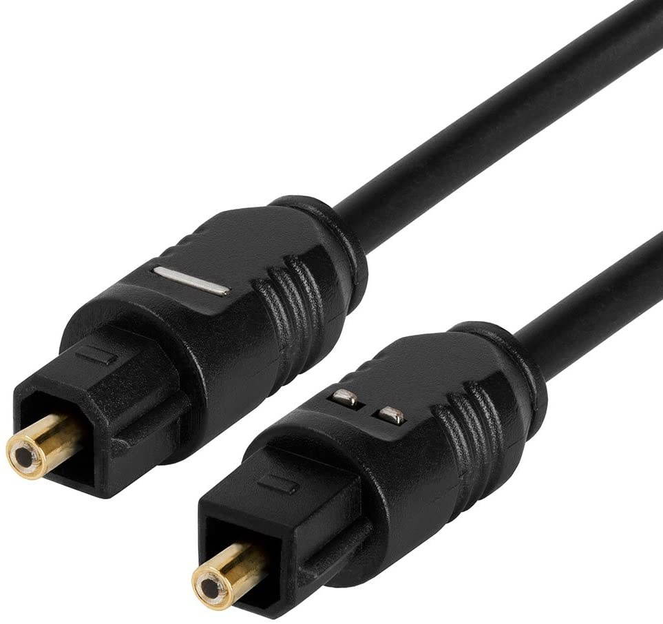 Cmple - TOSLink Optical Digital Audio Cable SPDIF Compatible with Dolby Digital DTS Surround Sound Bar Cord - 1.5 Feet