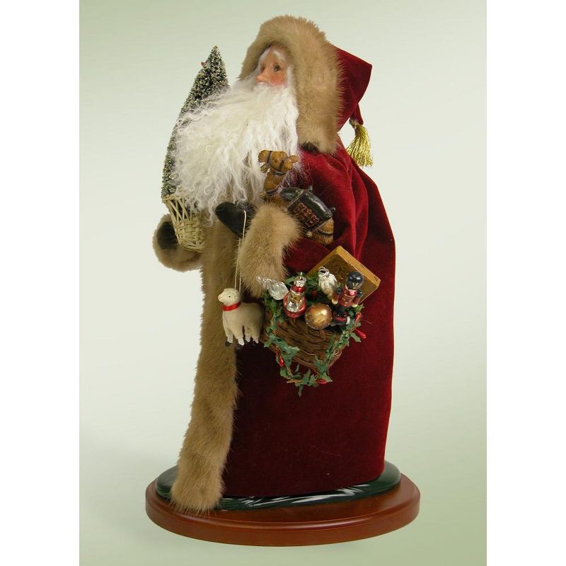 Byers Choice 19" Swaying Santa Claus Trimmed in Faux Fur Christmas Table Top Decoration