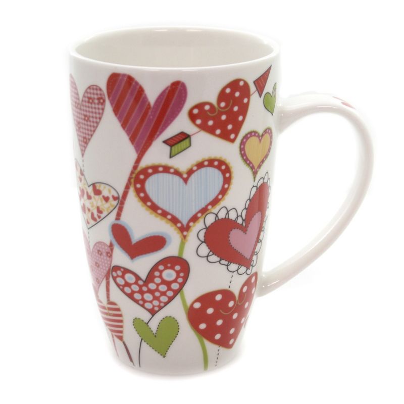Tabletop 5.0" Multi Heart Mug Valentines Coffee Tea Hot Cocoa Burton & Burton  -  Drinkware