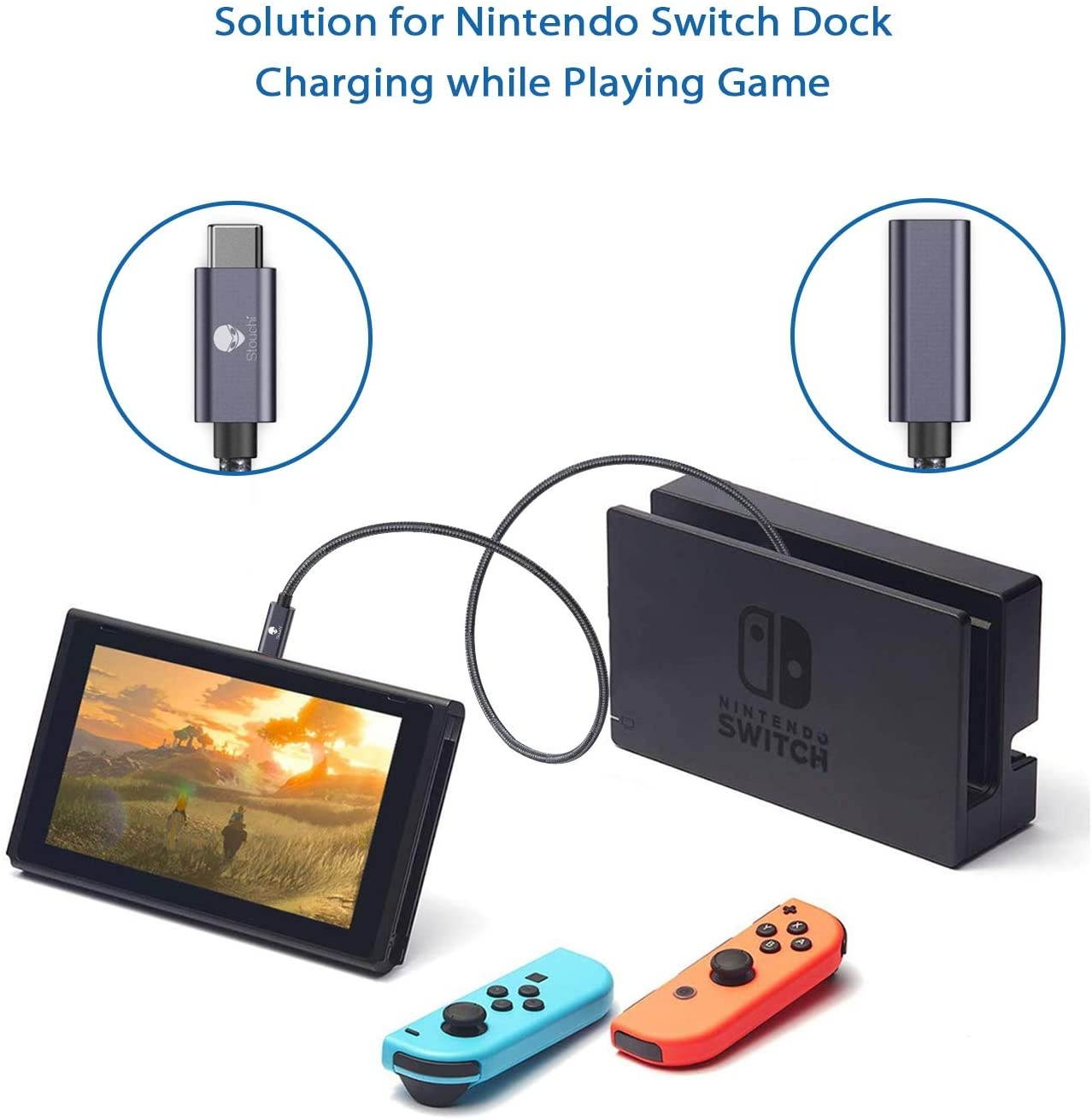 USB C Extension CableStouchi 10gbps USB C 3.1 Male to Female Charging &Audio Data Transfer Cable Compatible for iPhone 12 wireless charger Thunderbolt 3 MacBook Pro Google Pixel 2 2 XL 33.3 FT