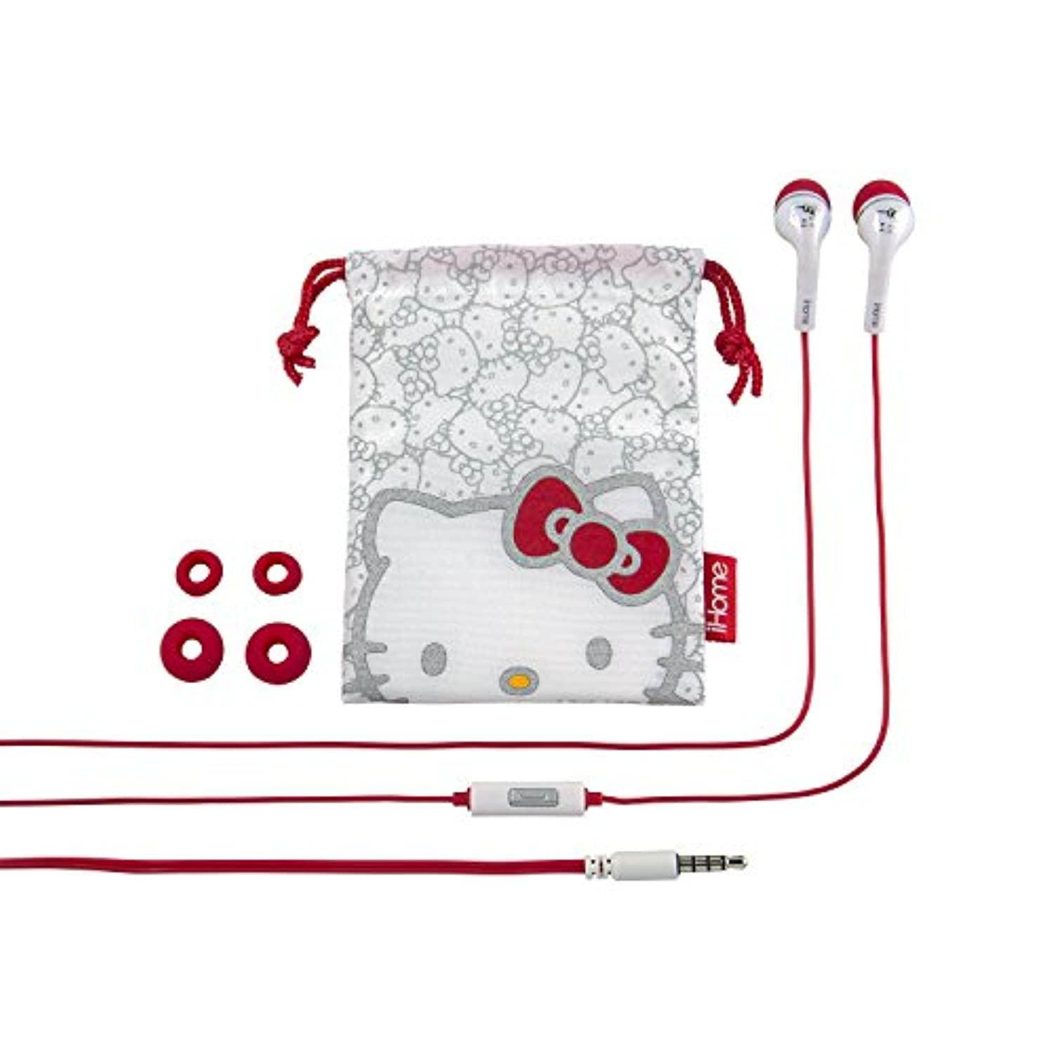 iHome Hello Kitty Noise Isolating Earbuds with In Line Microphone and Protective pouch (Si-M15HY.FXV6)