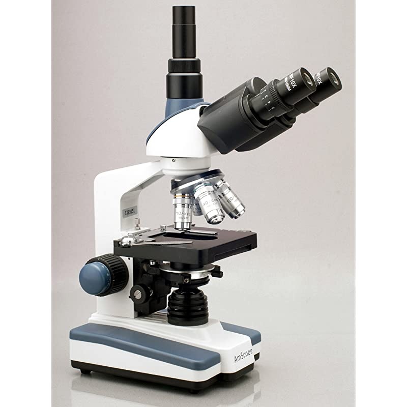 T120C Professional Siedentopf Trinocular Compound Microscope, 40X-2500X Magnification, WF10x and WF25x Eyepieces, Brightfield, LED Illumination, Abbe Condenser with Iris Diaphragm, Double-Layer Mecha