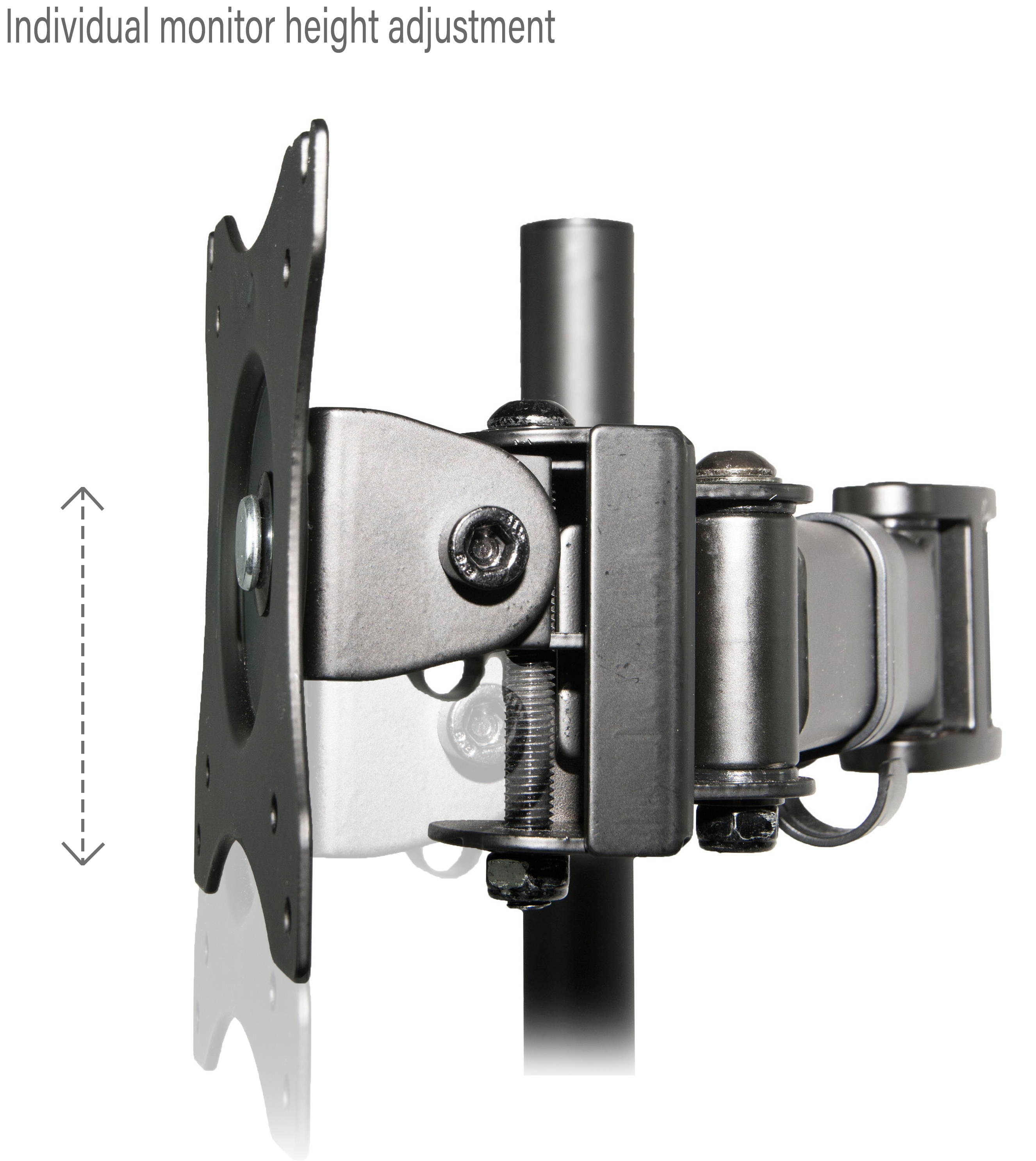 VIVO Quad Monitor Mount Stand Fully Adjustable Desk FreeStanding for 4 LCD Screens up to 27" (STAND-V004P)