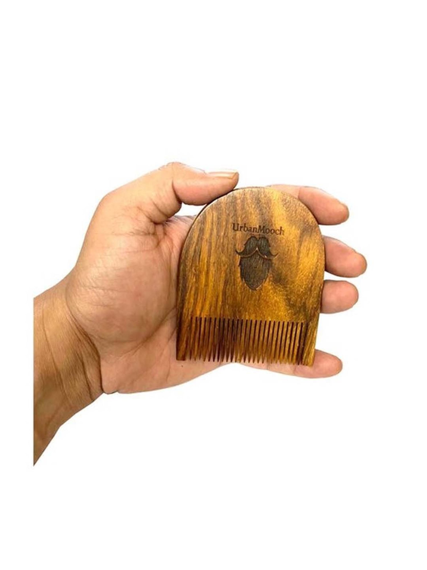 UrbanMooch Handcrafted U Shape Sheesham Wood Beard Comb