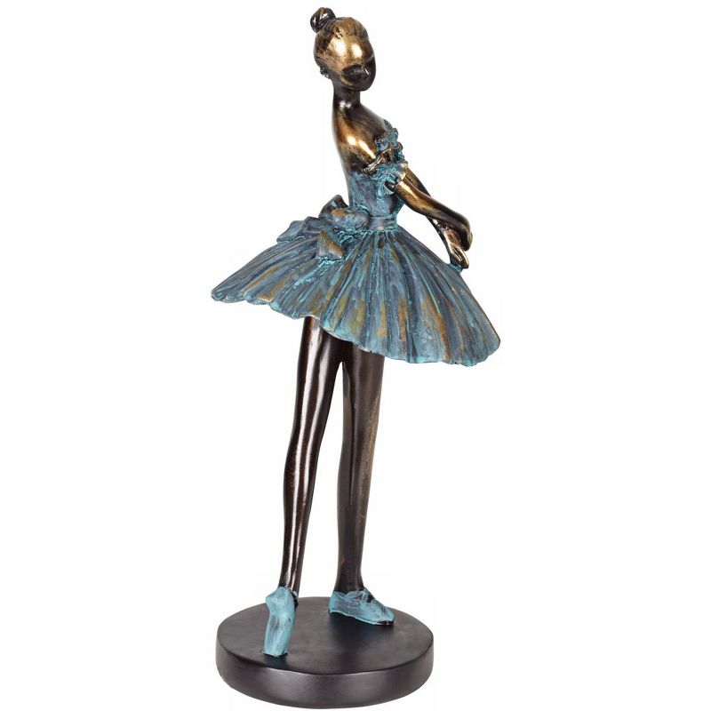Dahlia Studios Ballerina 12" High Decorative Sculpture in Verde Bronze