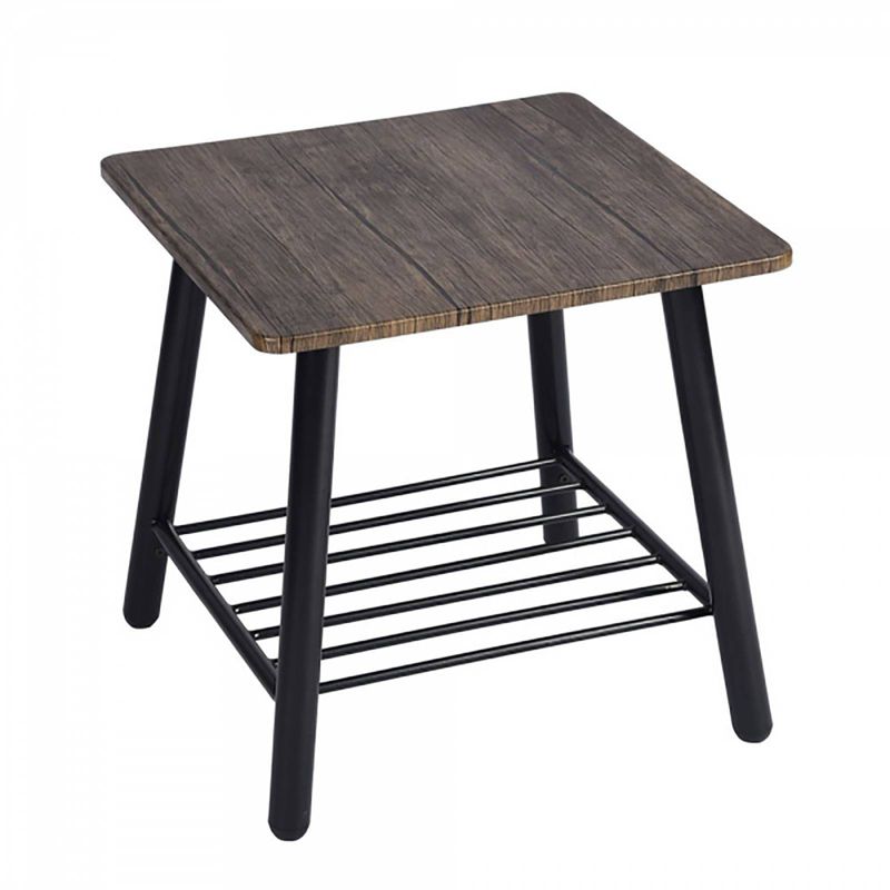 Morgan Industrial Weathered Wood and Metal End Table Brown - AC Pacific
