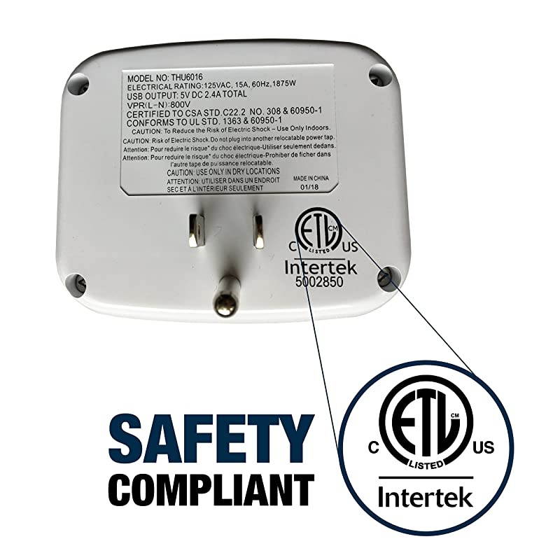 Power Strip with USB Outlets Non Surge Protection Ship Approved | Travel Accessories and Must Haves by