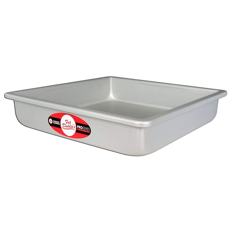 Fat Daddio's Anodized Aluminum Square Cake Pan w/ Solid Bottom, 16 x 16 x 2 Inch