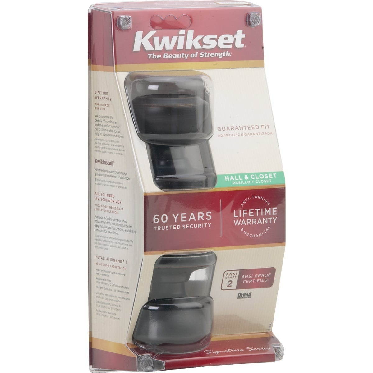 Kwikset Signature Series Venetian Bronze Hall & Closet Door Knob 720CN 11P CP