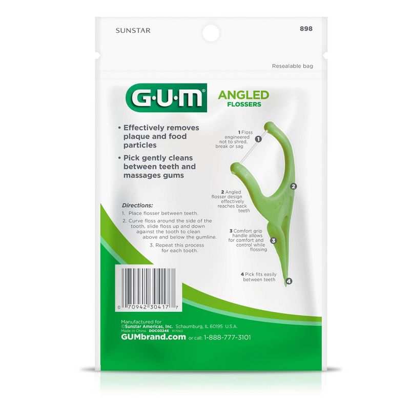 GUM Angled Flossers Mint - 75ct