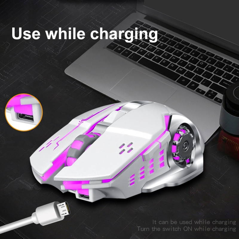 Q3 Portable Wireless Smart ABS 2.4GHz Rechargeable Silent Laptop Computer Mouse