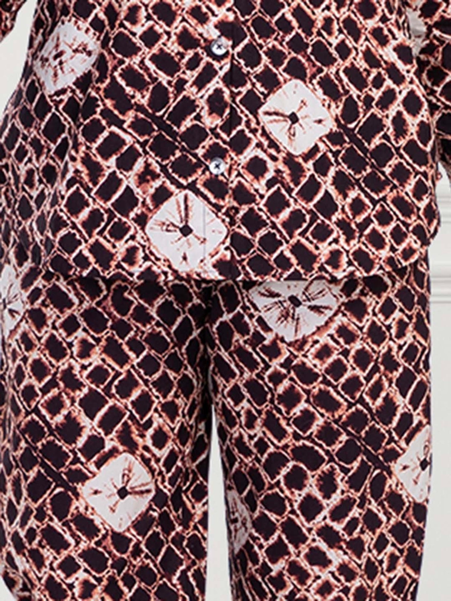 Nino Bambino Black Printed Shirt With Pants