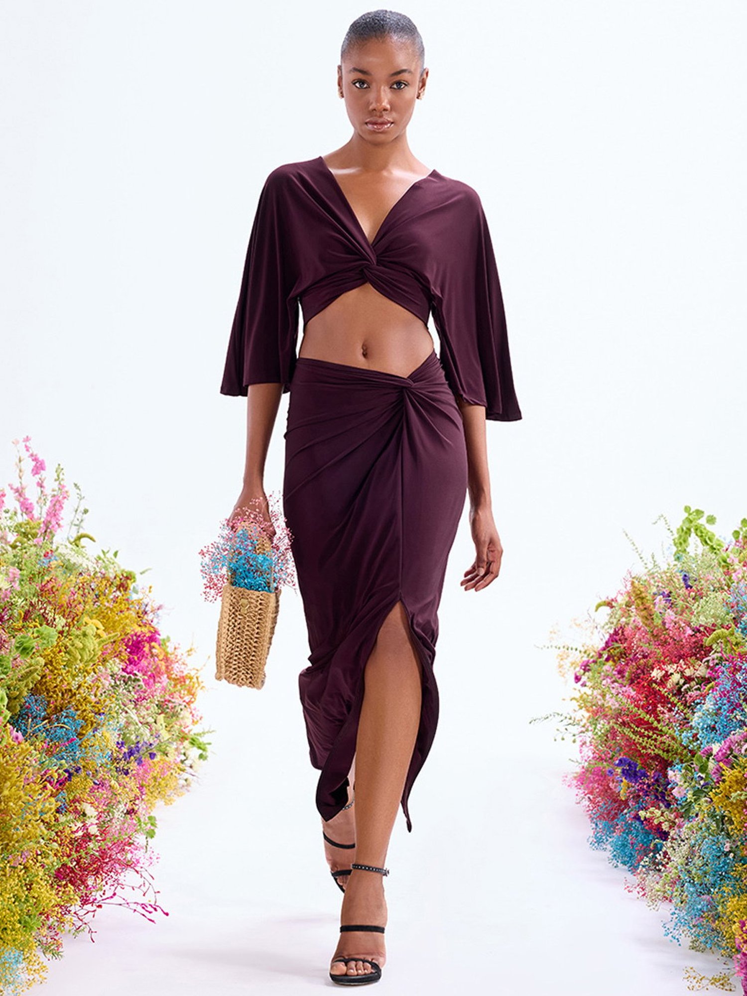 Cover Story Brown Maxi Skirt