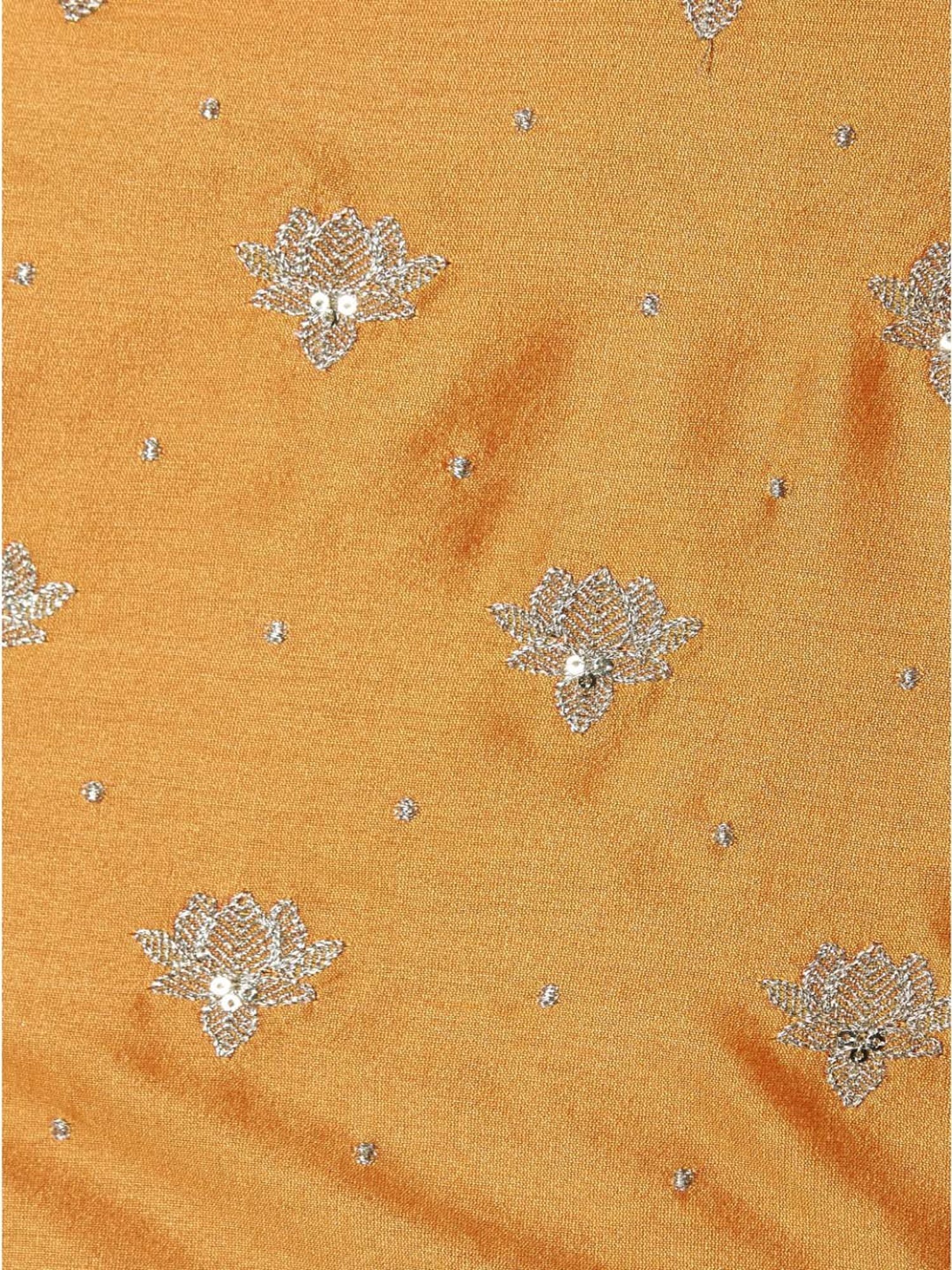 Akkriti by Pantaloons Orange Embroidered Crop Top