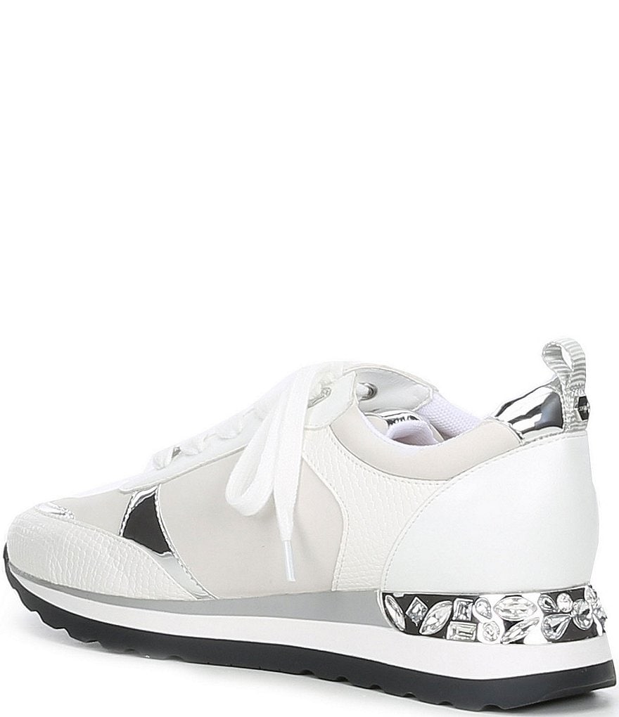 Donald Pliner Pelham Neoprene Mixed Leather Slip-On Wedge Sneakers