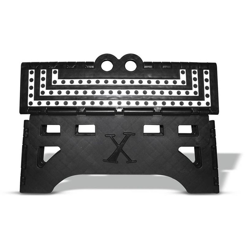 20" eXpace Folding Step Stool Black/White