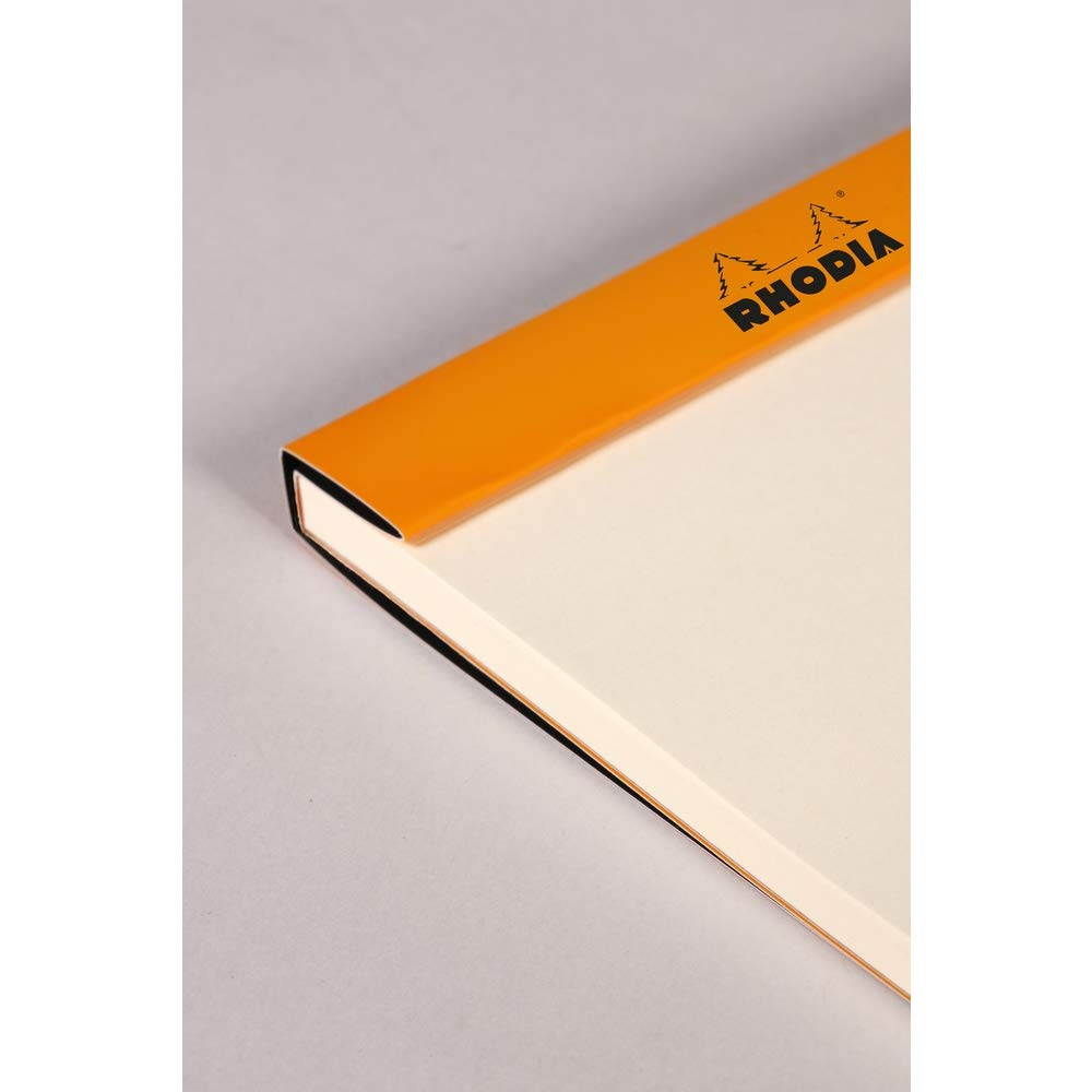 Rhodia"R" Premium Stapled Notepad - Blank 70 sheets - 6 x 8 1/4 - Black Cover