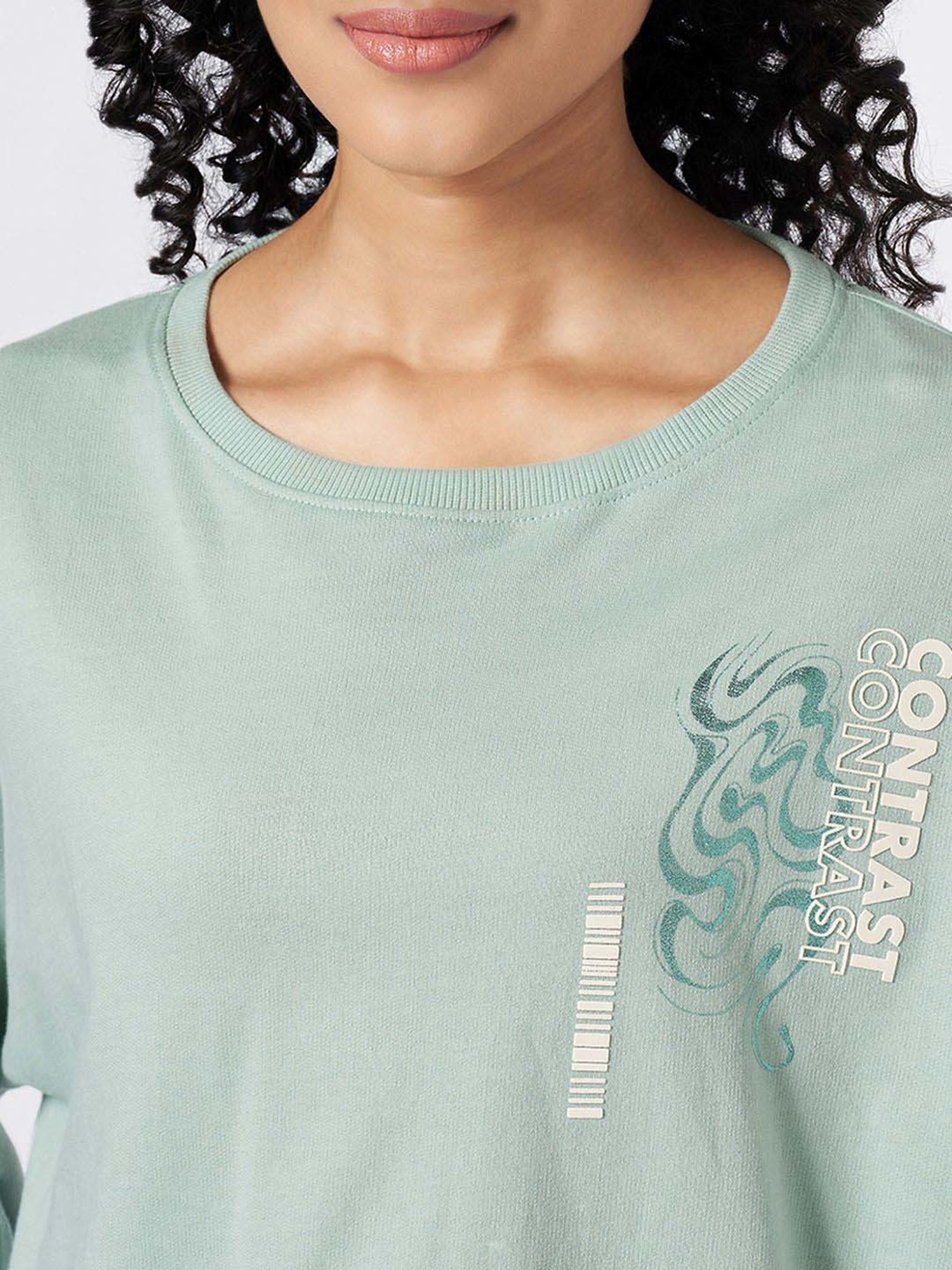 Ajile by Pantaloons Green Cotton Printed T-Shirt