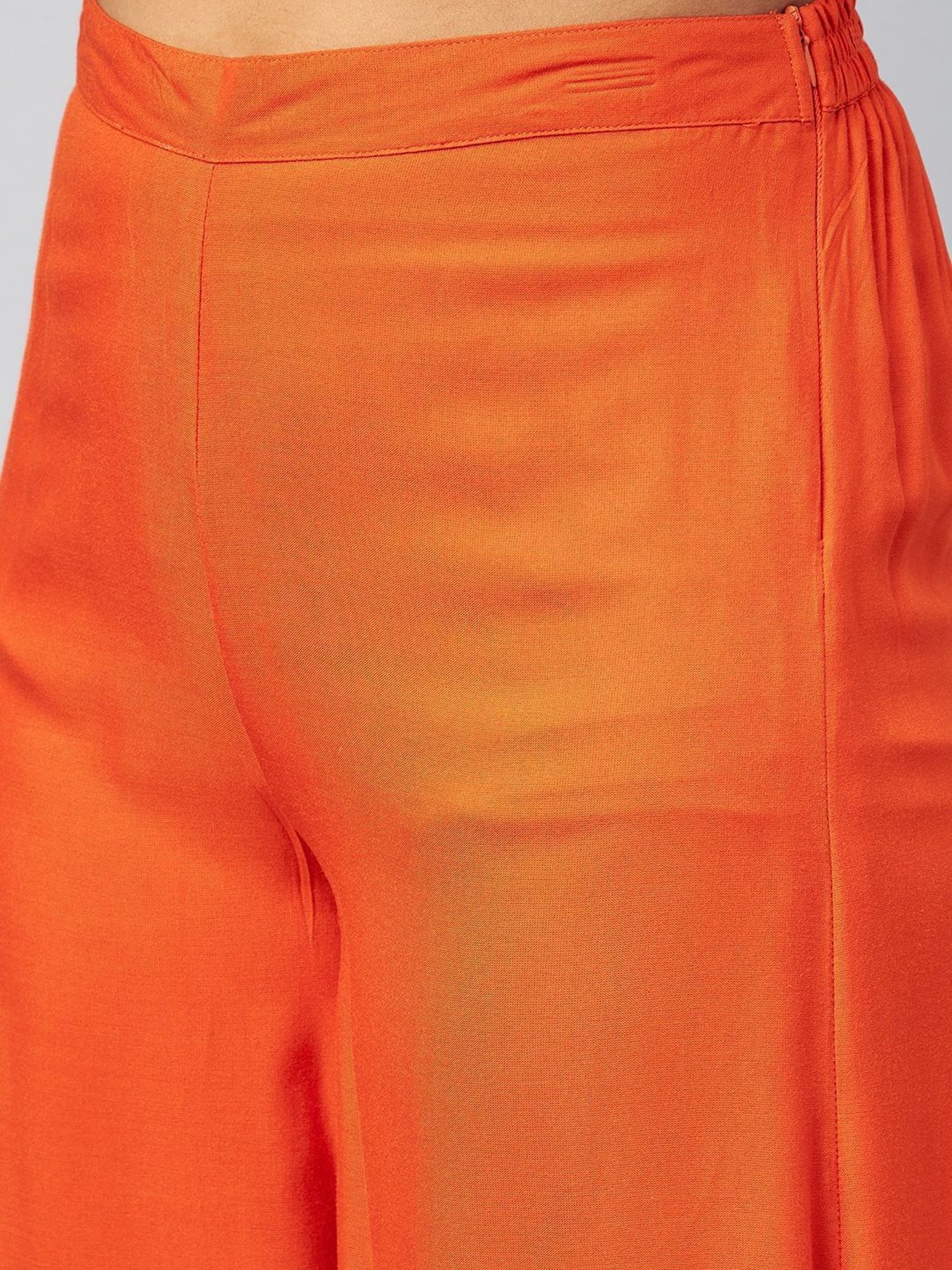 Inweave Orange Regular Fit Palazzos