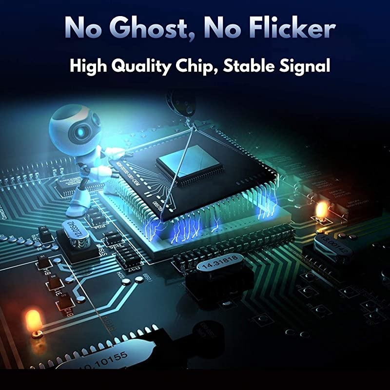 Splitter 1 in 2 Out, Splitter 1 to 2 Amplifier for Full HD 2.0 1080P/ 3D/ 4K for Xbox PS4 PS3 Fire Stick Roku Blu-Ray Player Apple TV HDTV