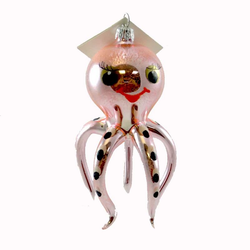 Laved Italian Ornaments Octopus Pink Cephalopod Mollusk Invertebrate  -  Tree Ornaments