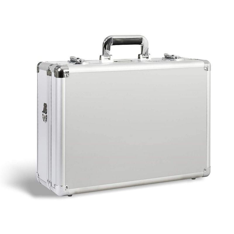 Zeikos ZE-HC36-W Deluxe Medium Hard Shell Protective Storage Portable Work Case with Shoulder Strap, Reliable Latches, and Dividers, White