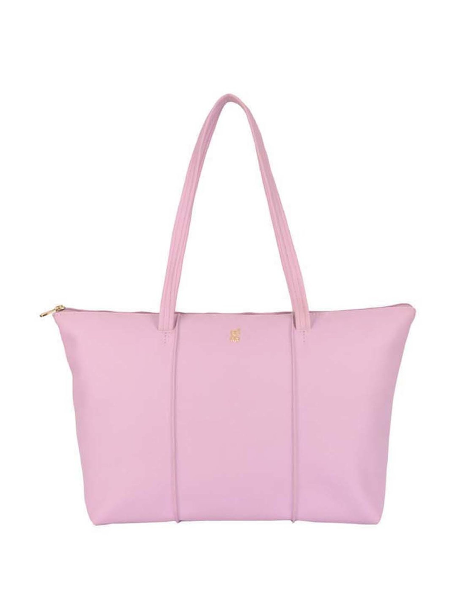 Baggit Pink Solid Large Tote Handbag