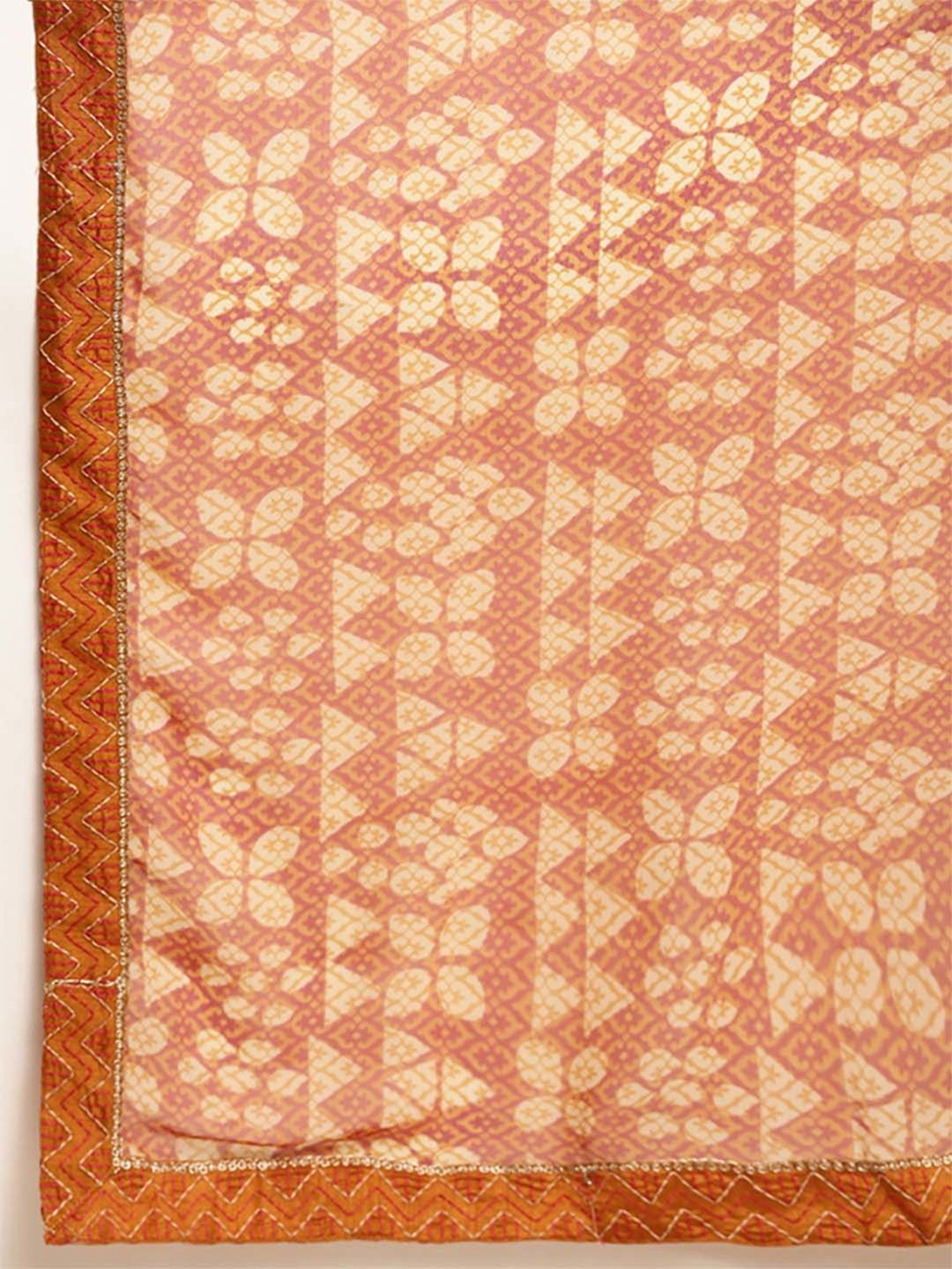 Rangita Mustard Printed Saree With Unstitched Blouse