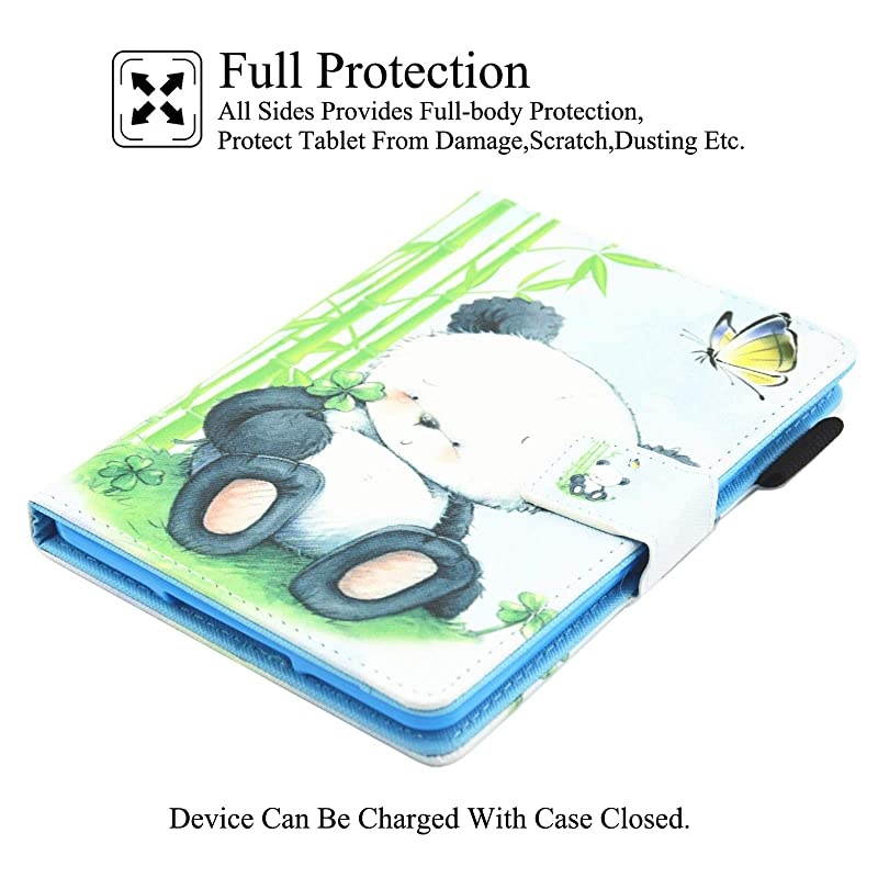 Kindle Paperwhite Case, PU Leather Case with Auto Wake/Sleep Smart Cover Thinnest and Lightest Case for  Kindle Paperwhite (Fits All 2012, 2013, 2015 and 2016 Versions) (Panda)