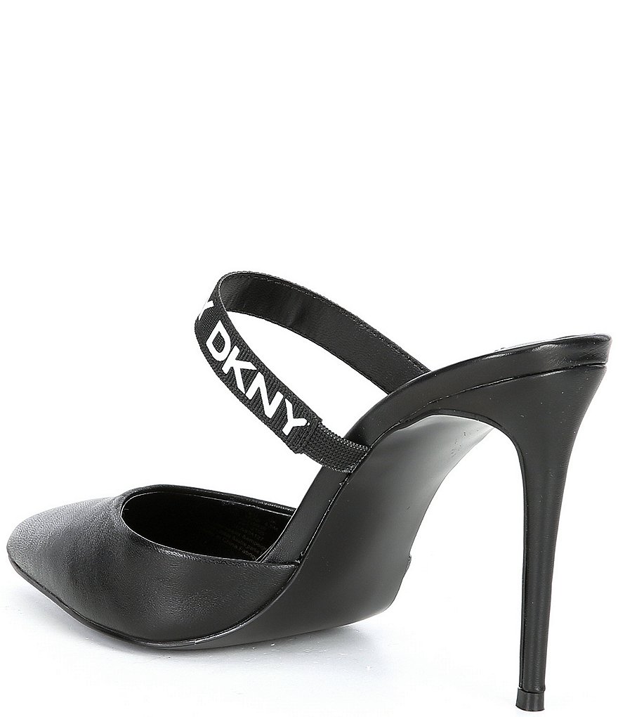 DKNY Dorian Signature Logo Strap Leather Pumps